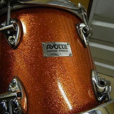 ayotte drum kit 10, 13, 16, 22, 1996 orange sparkle image 5
