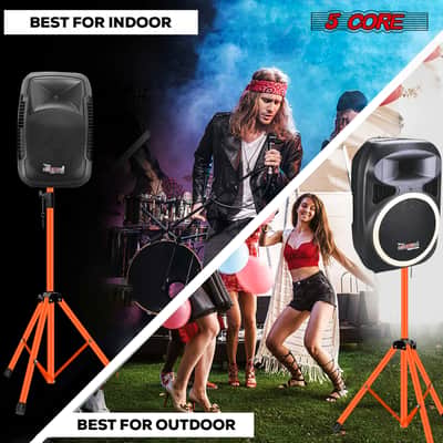 5 Core Speaker Stand Pair Height Adjustable 72" Heavy Duty PA DJ Tripod Studio Monitor Stands image 8