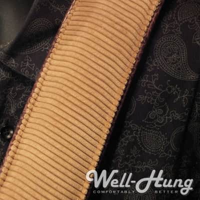 Well-Hung Jabberwock 3" padded leather Guitar Strap 2020 Warmbrownyred image 9