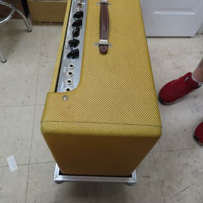 Fender Twin-Amp, Model 5E8-A, '57, 2 x 12" Tube Amp w/ Roadie ATA Case (Casters) image 11