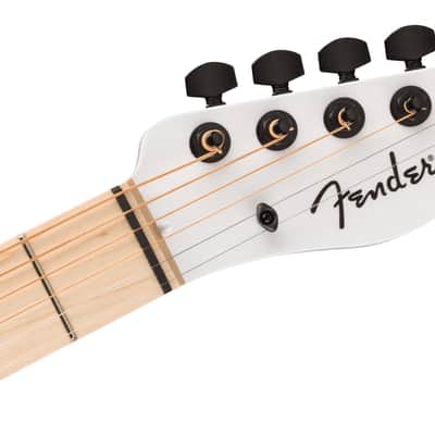 Fender Jack White Triplesonic Acoustasonic Telecaster Satin Arctic White with Black Top image 9
