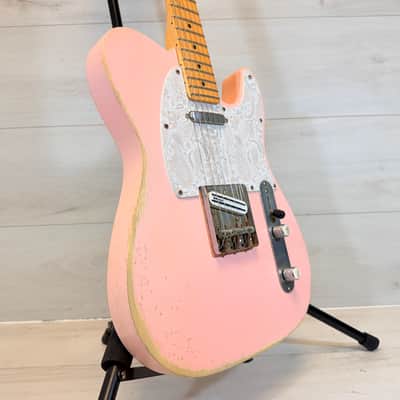 Uknown Custom Telecaster Partscaster Relic Pink Electric Guitar DiMarzio Tone Zone T Fender MIM Neck image 1