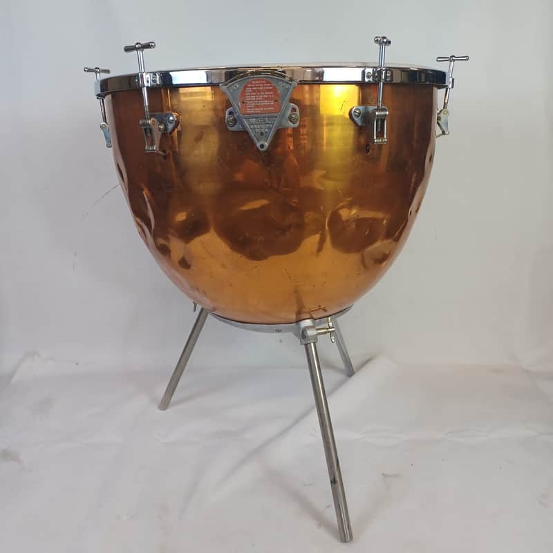 *Ludwig 25" #880 Single Screw Machine Timpani Copper Kettle Drum 3-Legs Portable image 1