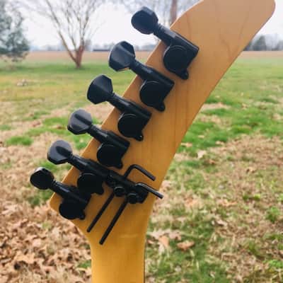 Kramer Striker Custom 424 2000 Crimson Floyd Rose Locking Nut Quad Rail pickups Hockey stick neck image 7