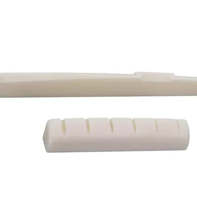 Rosewood Left-handed Slotted 6-String Martin Style Bridge set with Real Bone Saddle and Nut for Acoustic Guitar Replacement Parts image 8