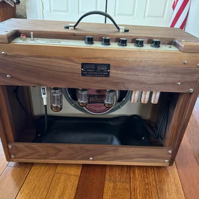 Benson Monarch Reverb + 1x12 Combo Milkman Walnut Wood Cab with Wheat Grille  Monarch Reverb + Combo with Milkman Walnut Cabinet and Wheat Grille 2026 - Milkman Walnut Wood / Wheat Grille image 6