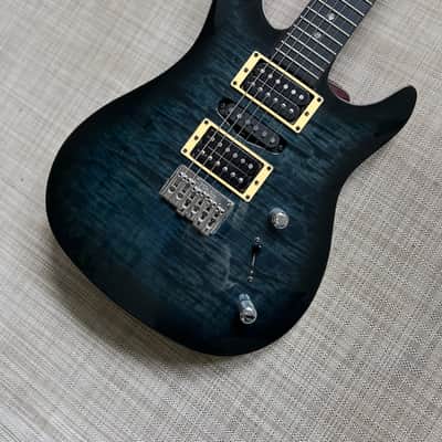 Brian Moore MC 1 mid to late 1990's - Blue Black figured top Graphite neck, image 2