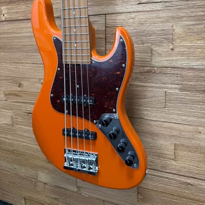 Sadowsky Metro Express 21- fret Vintage J/J 5- string bass 2024 - Candy Apple Orange Metallic  w/gig bag- B-stock image 6