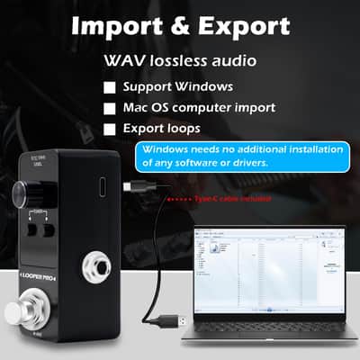 M-VAVE Loop Pedal Pro- 40 Mins Looping Time 9 Loops Professional Guitar Looper Pedal With Tuner for Electric Guitar (Price includes the import duty for US buyer) image 5
