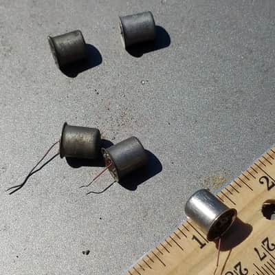 RCA vacuum tube top caps replacement 5/16" contact pin anode connector electrode 1920s - 1970s - Metal image 1