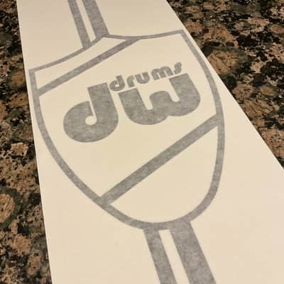 DW Crest Bass Drum Head Logo 2026 - Black Matte image 2