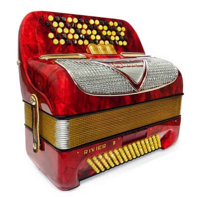 Hohner Riviera II Lightweight 5 Row Button Accordion C System made in Germany 2147, incl New Straps, Amazing sound! image 3