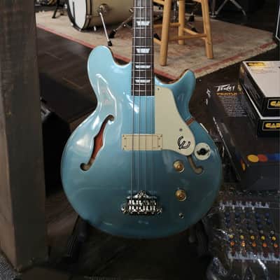 Preowned Epiphone Jack Casady Bass- Faded Pelham Blue image 9
