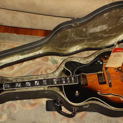 Matsumoku Japan-82'Aria Pro II PE-175 Herb Ellis OHSC Ebony FB,G-Style Truss,Fretside,Vintage Bigsby image 1