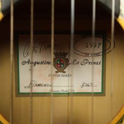 1997 LoPrinzi Natural Flamenco Guitar W/ Hard Shell Case image 4