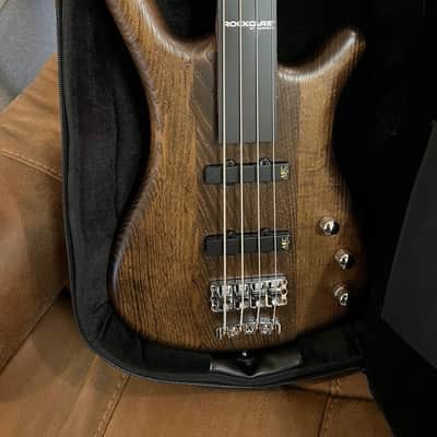 Warwick GPS Pro Corvette Teambuilt 4 String Active Antique Tobacco Satin Bass Guitar image 2