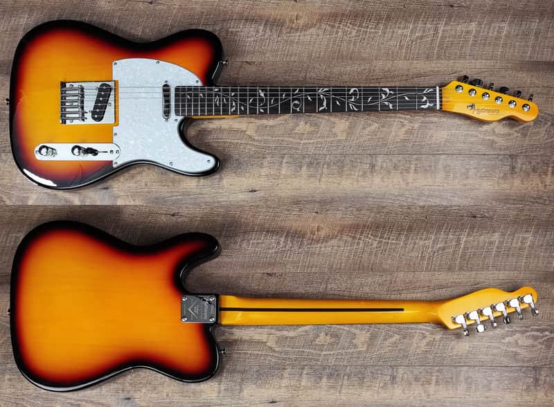 MyDream Partcaster Custom Built - Sunburst Hardtail Floral Neck image 1