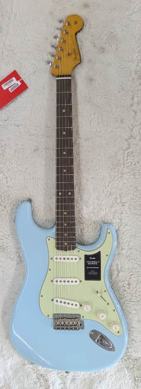 Fender Vintera II Road Worn '60s Stratocaster Electric Guitar, Sonic Blue w/Case image 1