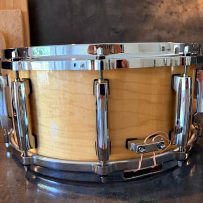 Pearl Masters MCM-1465S/C102 One ply maple snare 2015 - Natural maple image 7