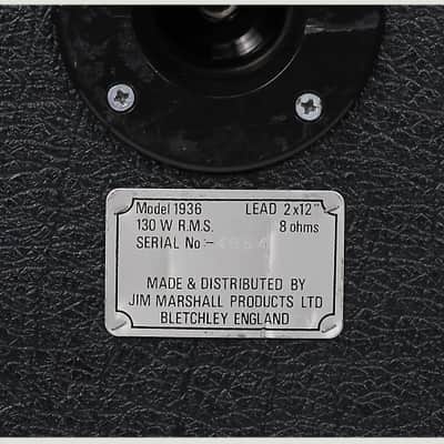 Marshall JTM 45 MKII reissue head and 2×12 cab 1989 Black image 3