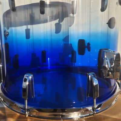 Pearl Crystal Beat 14x13" Limited Edition Glacier Fade Acrylic Floor Tom Drum w/Legs | NEW Authorized Dealer image 4