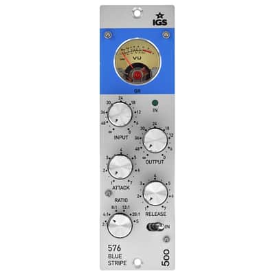 IGS Audio 576 Blue Stripe 500 Series FET Compressor Module