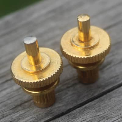 Vintage 1970's Gibson Gold Nashville Bridge Studs Wheels With Inserts 1977 1978 1979 image 4