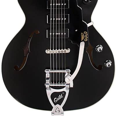 Guild Starfire I Jet 90 Satin Black - Semi Hollow Body Electric Guitar image 1