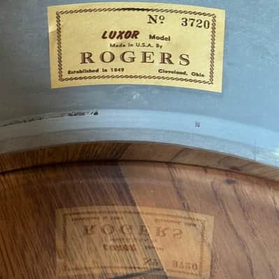 Rogers Luxor 5 x 14" Snare Drum #3720 Vintage 60's Black Diamond Pearl Cleveland  6 Lug image 6