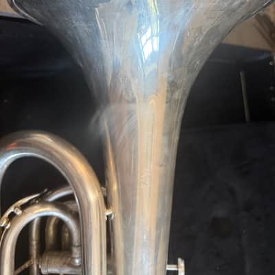 Accord brand Silver Marching Baritone Horn. Made in USA image 12