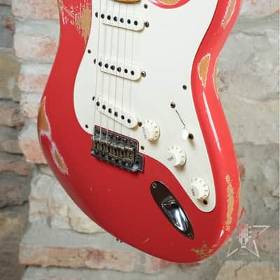 FENDER CUSTOM SHOP Stratocaster 1956 Reissue Relic - 2013 - Fiesta Red image 12