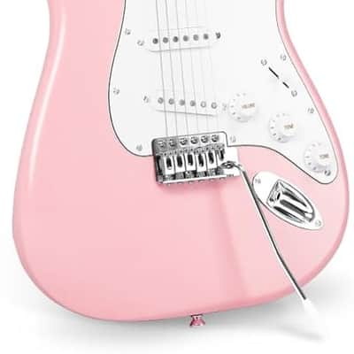 Electric Guitar, 39" Beginner Electric Guitar, Classic SSS Pickup, Tremolo Bridge, Full-Size Lightweight Body, Rounded Fret Ends, Heel Adjustment Truss Rod (Shell Pink) image 1