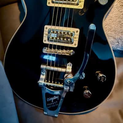 Gretsch G5230T Electromatic Jet FT-Upgrades! B7 Bigsby-Callaham-Seymour Duncan Psyclone-Bone Nut-CTS-Bournes-Emerson-Sprague-BrigsBiggs-Super Squishy Spring-Real Life Relics Aged Rings- Guyker Deluxe Tuning Gears-Black image 1