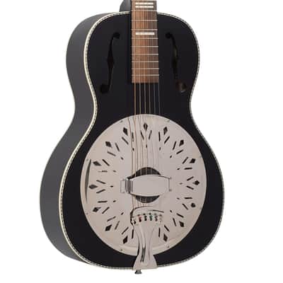 Recording King 6 String Resonator Guitar, Right, Matte Black (RPH-R2-MBK) image 1