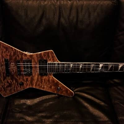 Jackson USA Custom Shop Explorer '94 ex. Marty Friedman (Megadeth era) Transblack Quilt Top image 1