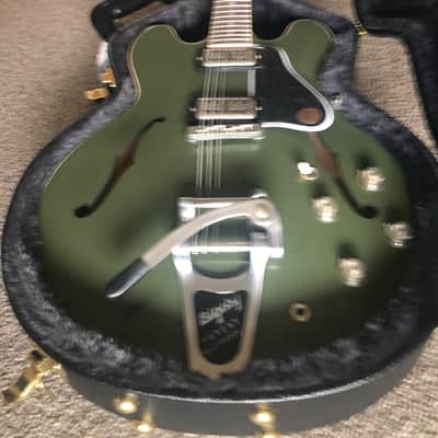 Gibson ES-335 Custom Shop Chris Cornell Tribute — Limited Edition 2018-19 - Matte Olive Drab Green satin nitro finish image 7
