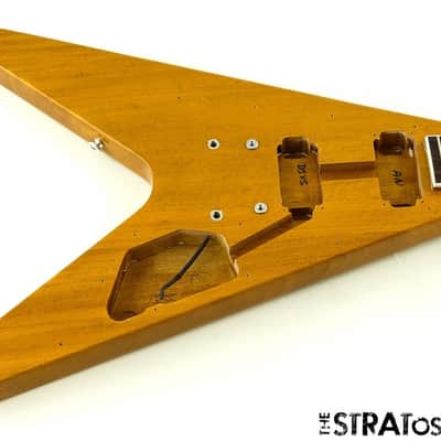 Gibson USA 70s Flying V Model BODY + NECK American Slim Taper Antique Natural image 2