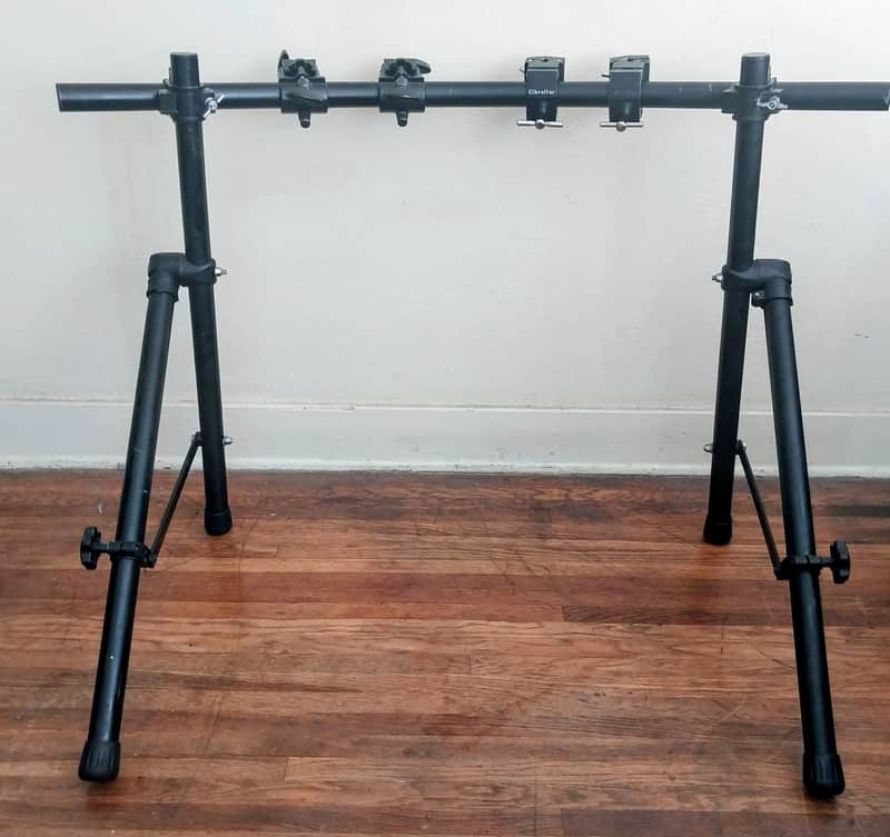 Roland Gibraltar Yamaha Drum Rack + All Metal Clamps-Heavy Steel Tubes 1990s - Black image 1