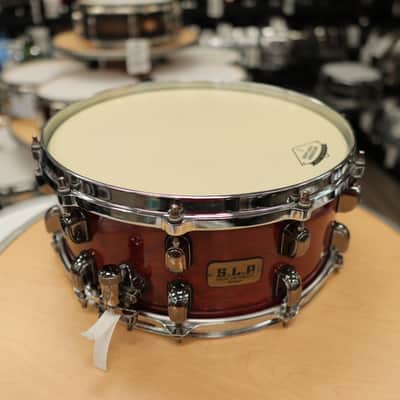 Pre-Owned Tama S.L.P. 6x14" G-Bubinga Snare Drum 12-Ply LGB146NQB (Natural Quilted Bubinga) image 2
