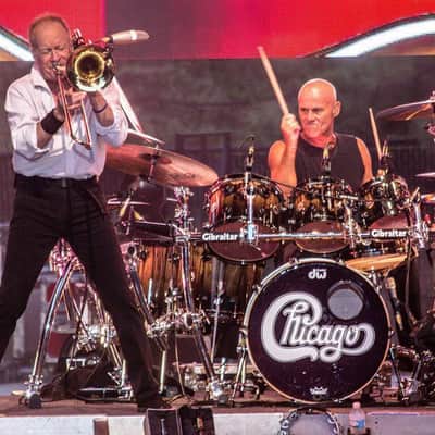 Tris Imboden’s Chicago, Rock and Roll Hall of Fame DW/Paiste  Drum Set and Cymbals. Authenticated! image 2