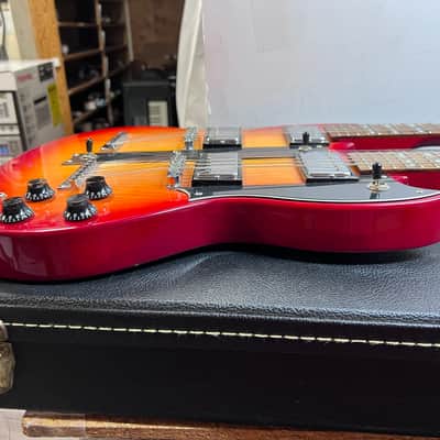 Galveston Double Neck Guitar  Cherry Red 6 string &12 string image 5