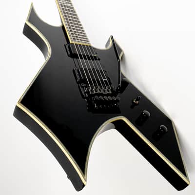 2009 B.C. Rich Warlock NJ DLX Gloss Black w/ Neck Thru Construction, EMG 81/85 Active Humbuckers, Original Gigbag image 4