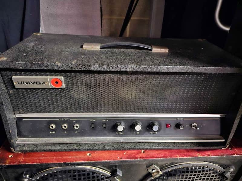 Univox 1236 100 watt tube guitar/bass head vintage 70s image 1