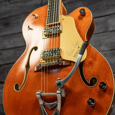 Gretsch G6120T-BSSMK Brian Setzer Signature Nashville Hollow Body '59 "Smoke" with Bigsby - Ebony Fingerboard, Smoke Orange image 7