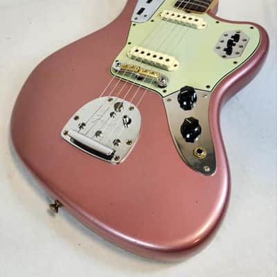 Fender Custom Shop 1964 Jaguar Journeyman Relic, AAA Rosewood FB, Faded Aged Burgundy Mist Metallic, w/HSC image 9