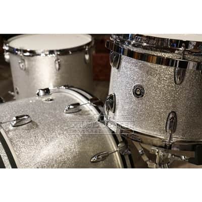 Used Gretsch Brooklyn 3pc Drum Set w/26BD Silver Sparkle - Excellent image 3