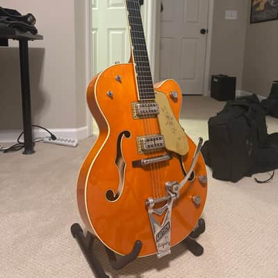 Gretsch G6120T-59 Vintage Select '59 Chet Atkins Hollow Body with Bigsby, TV Jones Pickups and Lacquer Orange Finish image 1