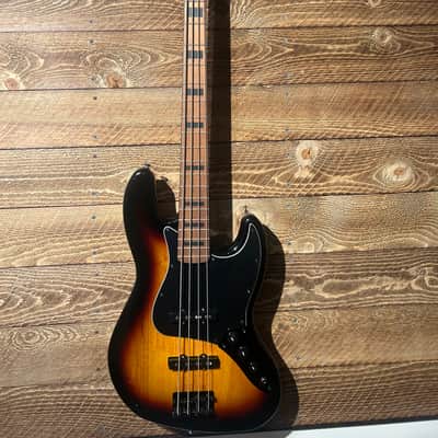 Squier Custom Jazz Bass Upgraded- 3 tone sunburst image 1