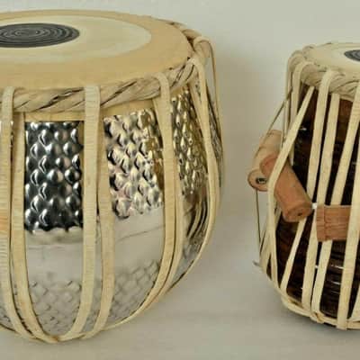Handmade Steel Tabla Designer Folk Musical Percussion Instrument Drums Set With Bag image 2