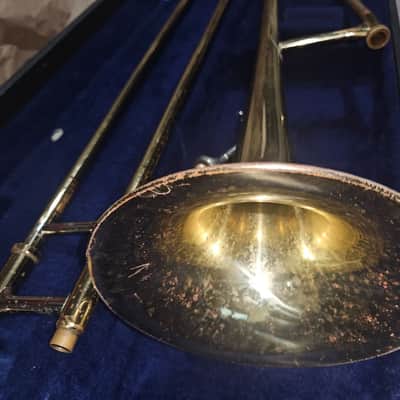 Holton TR602R Brass Trombone, Japan, case & mouthpiece, Very Good Condition image 11